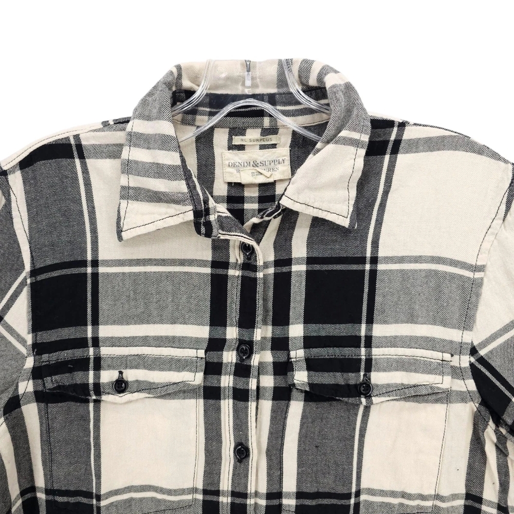 Ralph LAUREN  Black and White Checkered Shirt